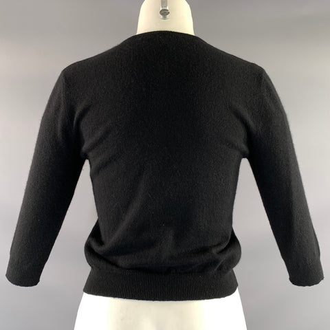 AUTUMN  CASHMERE Size M Black Cashmere Button Up Cardigan Womens