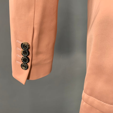 DRIES VAN NOTEN Size 36 Pink Viscose Single Breasted Notch Lapel Sport Coat