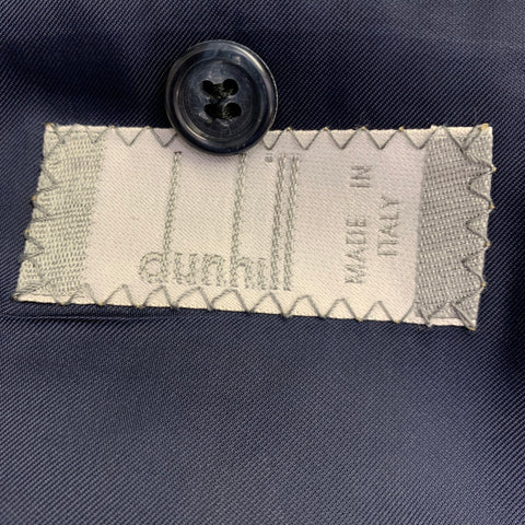 DUNHILL Size 42 Purple Green Stripe Cotton Single Breasted Sport Coat