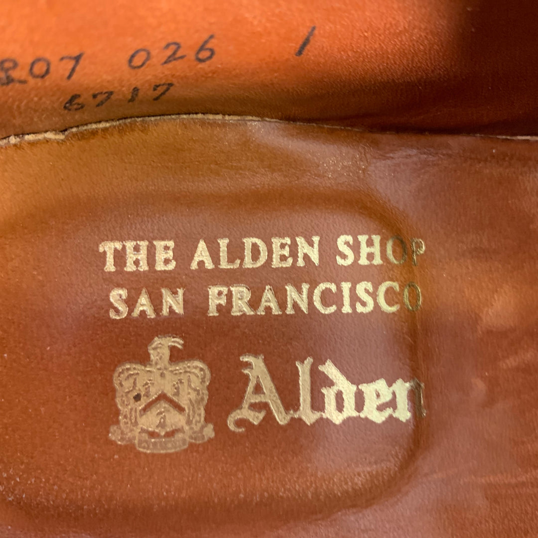 ALDEN Size 6.5 6717 Brown Cordovan Leather Penny Loafers  display picture 1