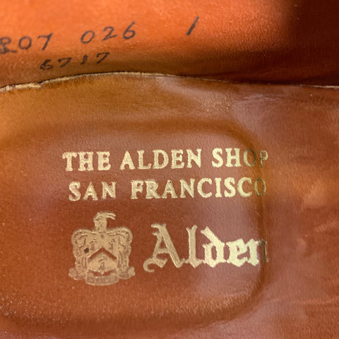 ALDEN Size 6.5 6717 Brown Cordovan Leather Penny Loafers