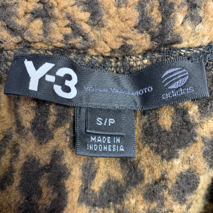 Y-3 Size S Brown Beige Animal Print Fleece Oversized Shorts