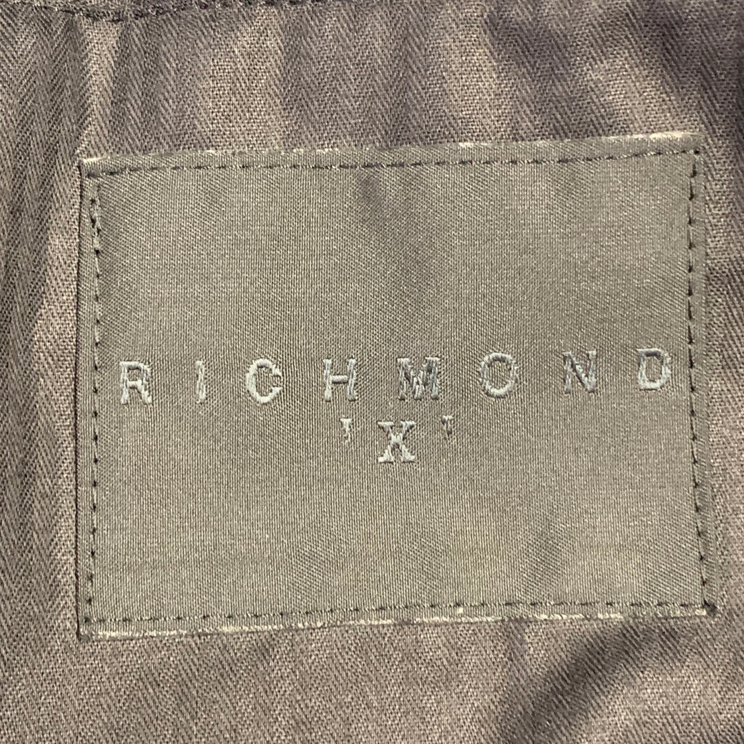JOHN RICHMOND Size 40 Black Cotton Velvet Snaps Jacket