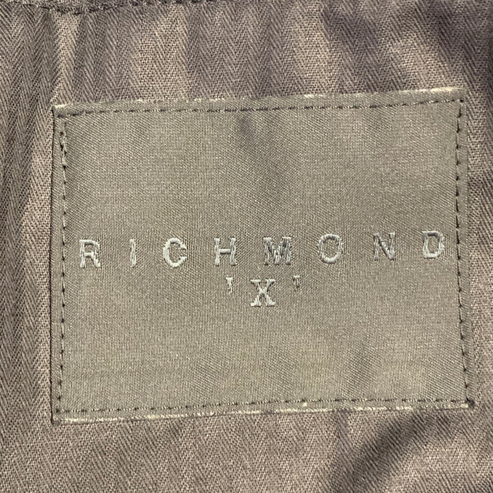 JOHN RICHMOND Size 40 Black Cotton Velvet Snaps Jacket
