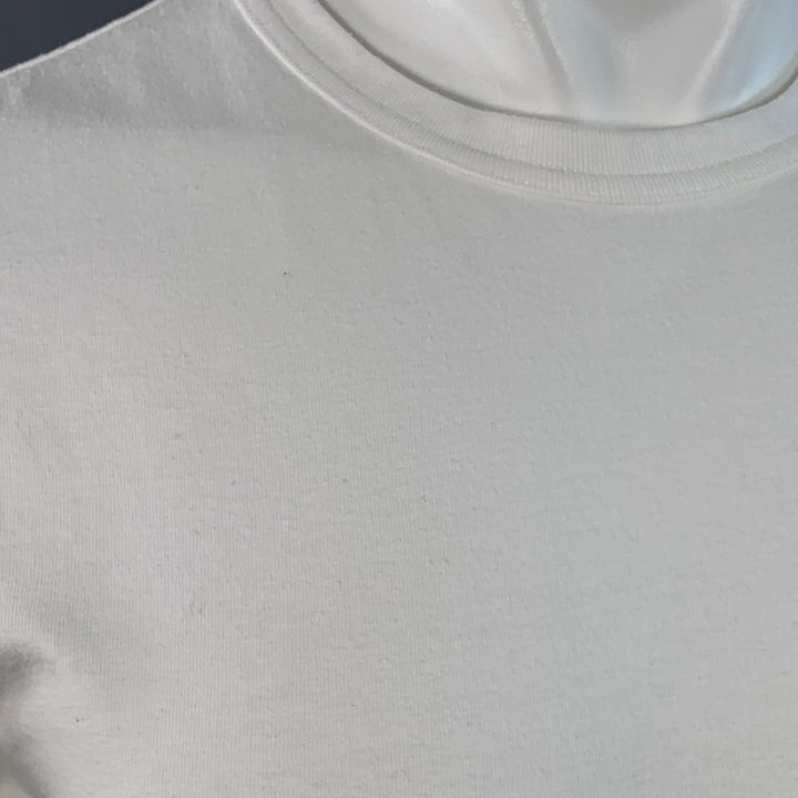 COMME des GARCONS PLAY Size M White Red Heart Applique T-shirt