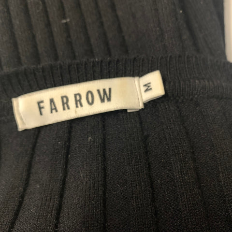 FARROW Size M Black Polyester Blend Bell Sleeves Pullover Womens
