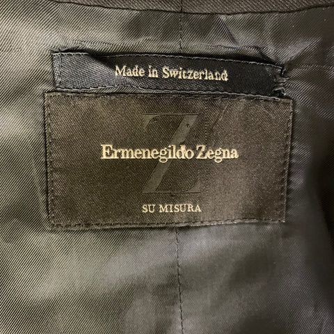 ERMENEGILDO ZEGNA Size 44 Black Wool Buttoned Vest