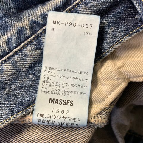 Y's by YOHJI YAMAMOTO Size 36 Blue Cotton Straight leg Jeans