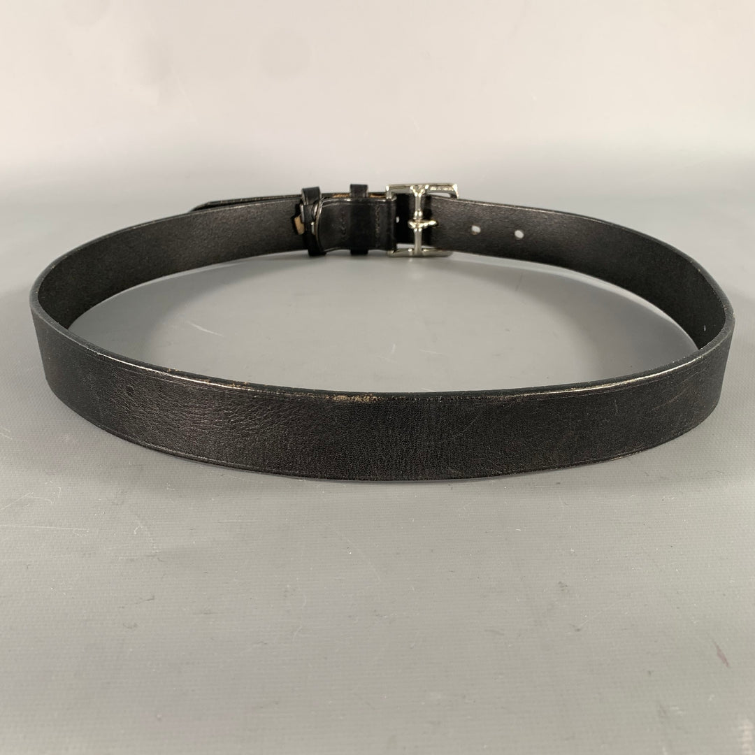 COACH Size 34 Black Solid Leather Belt
