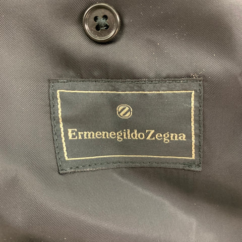 ERMENEGILDO ZEGNA Size 46 Black Wool Tuxedo Sport Coat