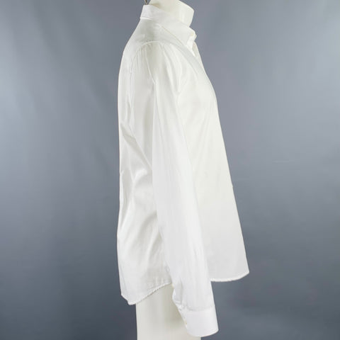 VERSACE COLLECTION Size M White Cotton Button Up Long Sleeve Shirt