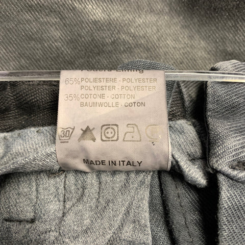 TRANSIT Size XS Grey Charcoal Coated Cotton Blend Jeans