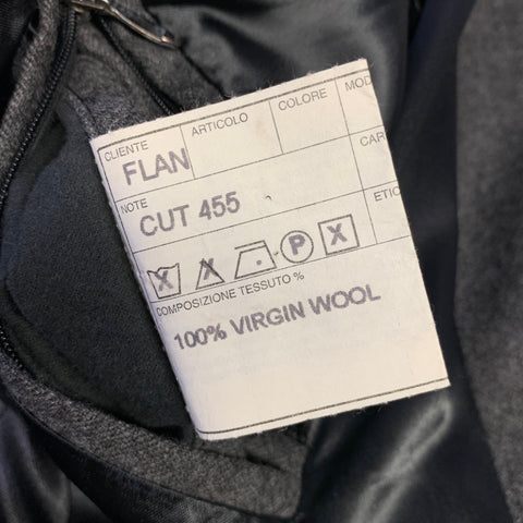 MARIO VALENTE Size 36 Grey Wool Hidden Placket Coat