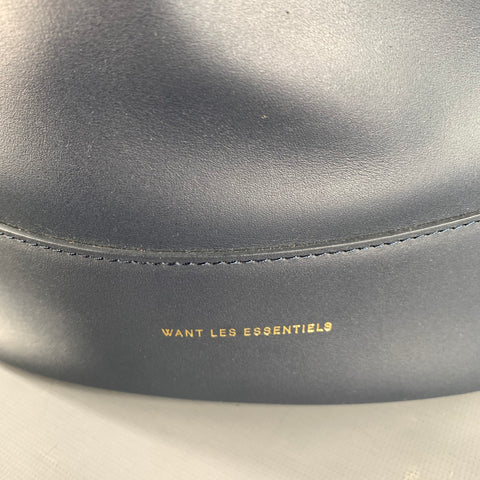 WANT LES ESSENTIELS DE LA VIE Navy Black Leather Bucket Bags