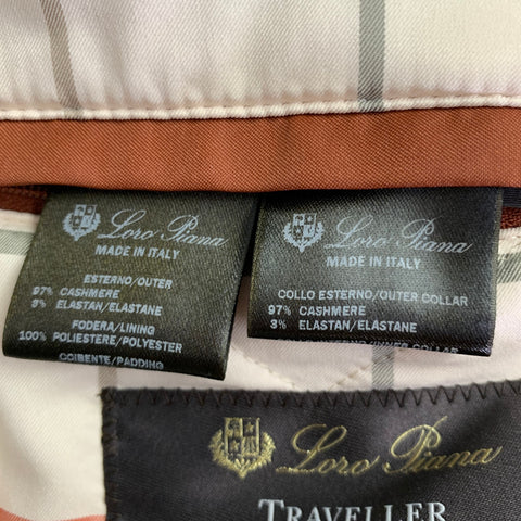 LORO PIANA Size M -Traveller- Navy Cashmere Blend Zip Up Jacket
