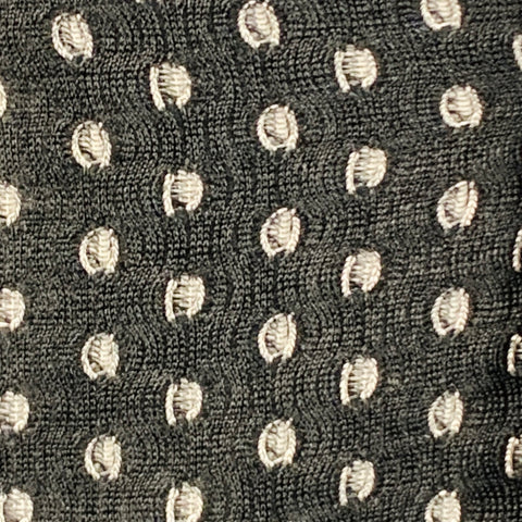 MR TURK Size 36 Regular Black White Perforated Polyester Notch Lapel Suit