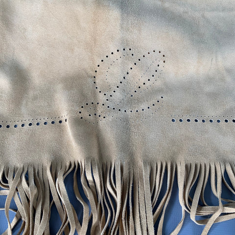 LOEWE Size One Size Camel Suede Calfskin Scarf