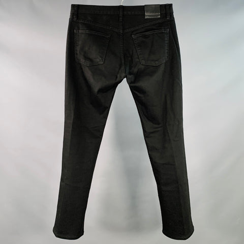 J.BRAND Size 32 Kane Black Cotton Blend Slim Straight Jeans