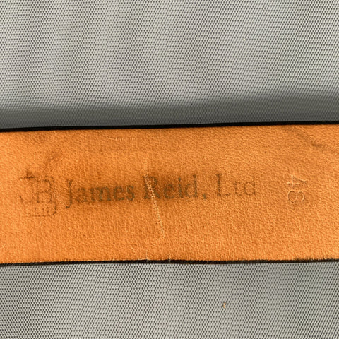 JAMES REID Brown Lizard Leather Belt