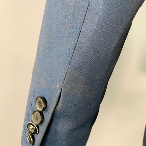 THE KOOPLES Size S Navy Wool Fitted Single Breasted Peak Lapel Suit