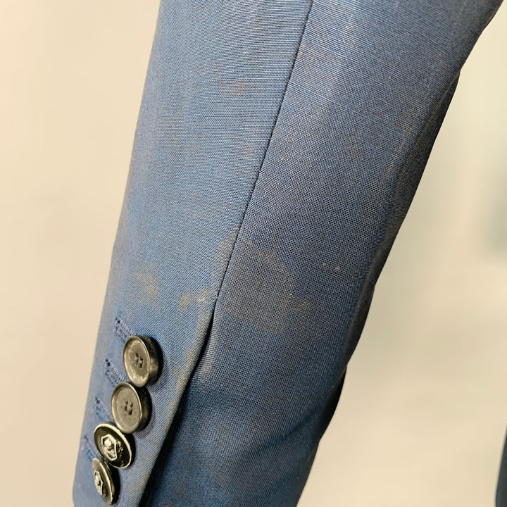 THE KOOPLES Size S Navy Wool Fitted Single Breasted Peak Lapel Suit