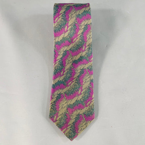 GIORGIO ARMANI Vintage Purple Grey Abstract Tie
