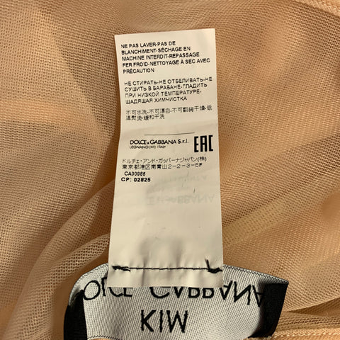 DOLCE & GABBANA Taille 2 Trench-coat transparent en marquisette mélangée de polyamide beige