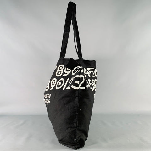 COMME des GARCONS x 10 CORSO COMO Black White Graphic Canvas Tote Bag