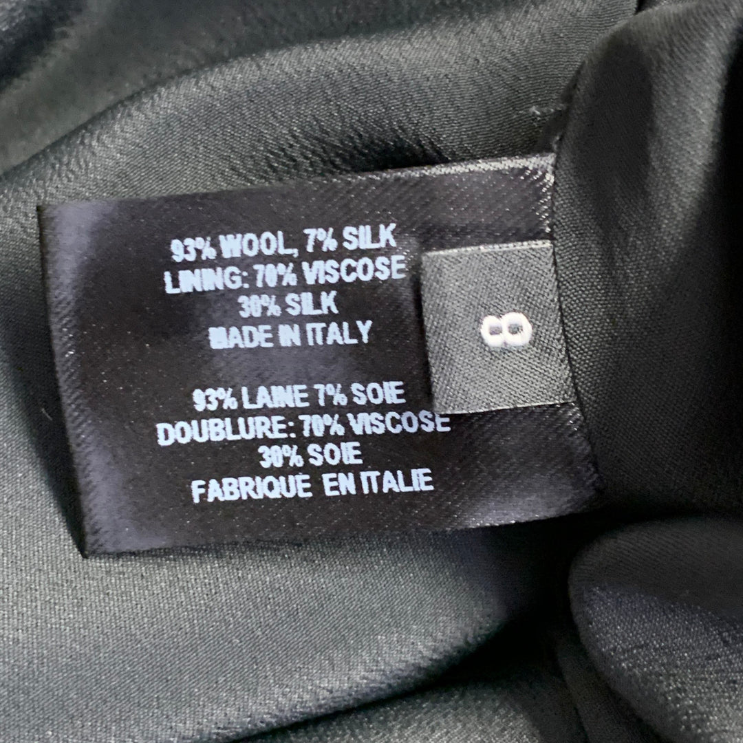 PROENZA SCHOULER Size 8 Tan Black Wool Silk Animal Print Back Zip Mini Skirt