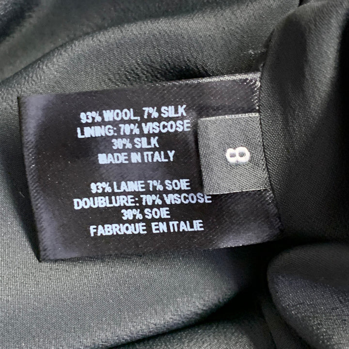 PROENZA SCHOULER Size 8 Tan Black Wool Silk Animal Print Back Zip Mini Skirt