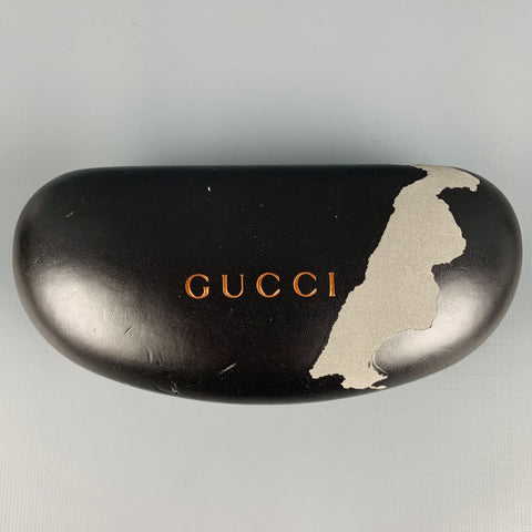 GUCCI Silver Metal Aviator Sunglasses