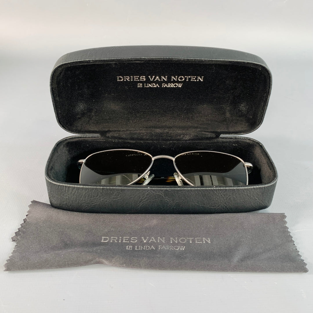 DRIES VAN NOTEN Silver Tortoiseshell Metal Sunglasses