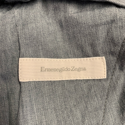 ERMENEGILDO ZEGNA Size 34 Brown Cotton Blend Flat Front Casual Pants