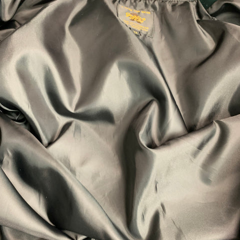 GOLDEN BEAR Size XS Green Black Satin Bomber Jacket