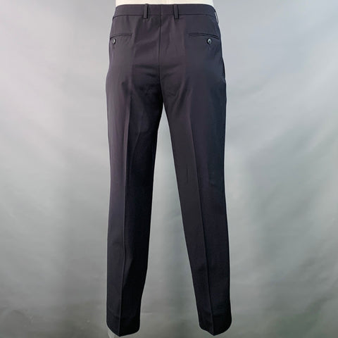 Z ZEGNA Size 42 Regular Navy Wool Notch Lapel Suit