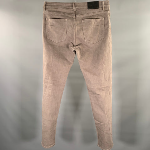 RALEIGH Size 34 Grey Cotton Blend Slim Fit Jeans