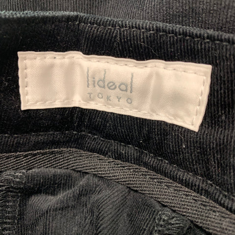 LIDEAL Size 29 Black Corduroy Cuffed Casual Pants