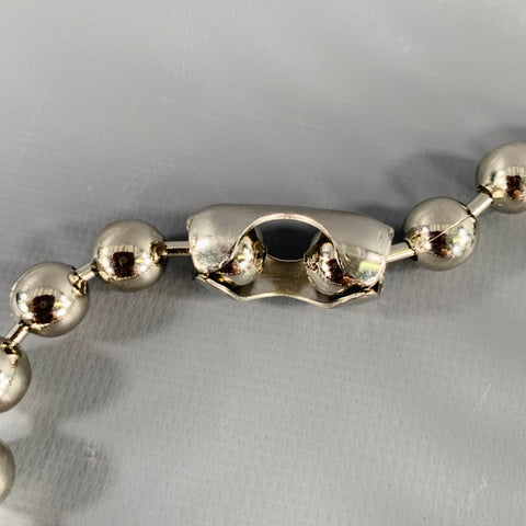 NO BRAND Silver Metal Punk Ball Chain Necklace
