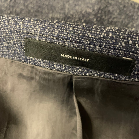PAUL SMITH Chest Size 40 Blue Heather Wool Blend Notch Lapel Sport Coat