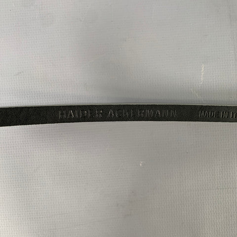 HAIDER ACKERMANN Size S Silver Metallic Leather Belt