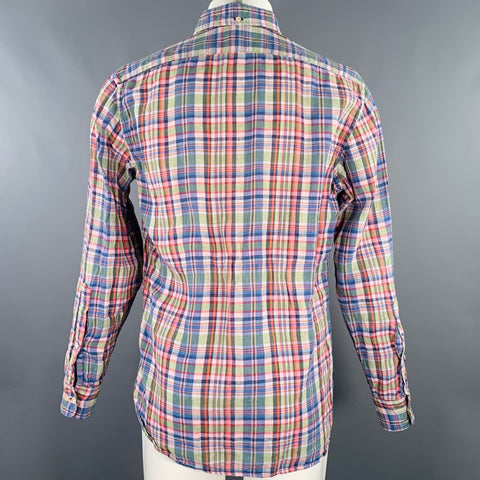 TAYLOR STITCH Size 40 Multi Color Plaid One Pocket Long Sleeve Shirt
