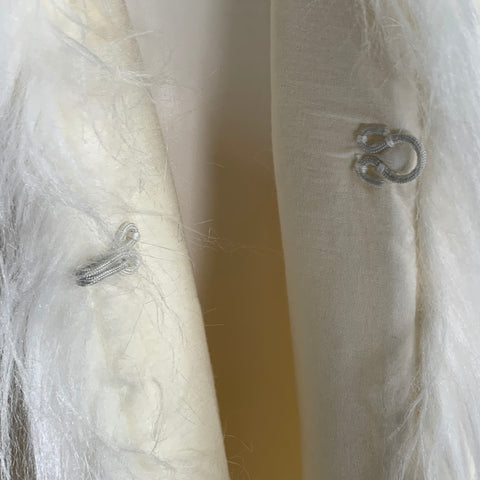 HOUSE OF FLUFF Size M White Acrylic Blend Faux Fur Coat
