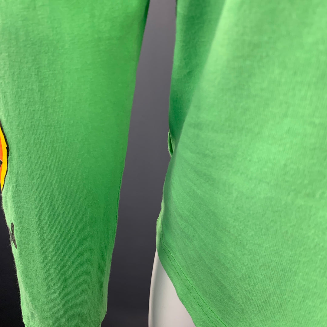 CHROME HEARTS Size S Sex Records Green Graphic Cotton Long Sleeve T-shirt