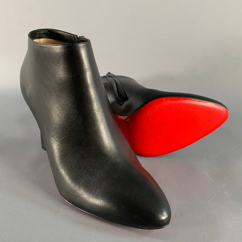 CHRISTIAN LOUBOUTIN Size 11 Black Side Zipper Boots