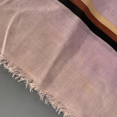 MARC JACOBS Purple Black  Brown Mixed Pattern Wool Silk Scarves