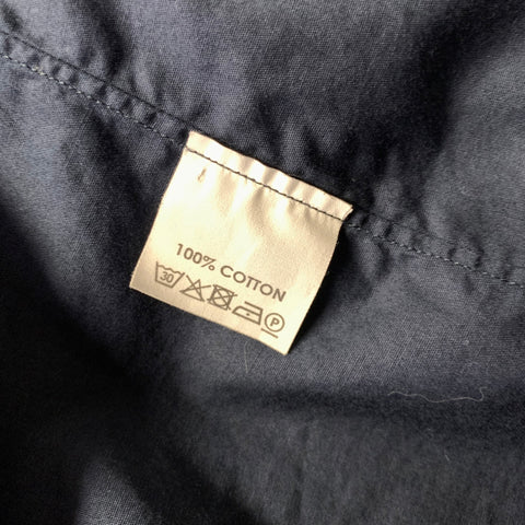DRIES VAN NOTEN Size XL Navy White Pink Tie Dye Cotton Long Sleeve Shirt