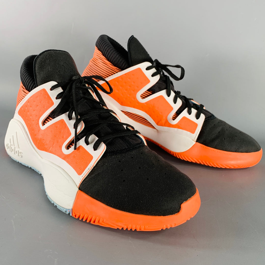 adidas gazelle silver green womens ADIDAS Size 11.5 Pro Vision Hi Res Orange Black White Mixed Fabrics Me –  Sui Generis Designer Consignment
