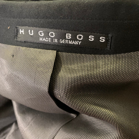 BOSS by HUGO BOSS Chest Size 42 Brown Solid Wool Shawl Collar Sport Coat