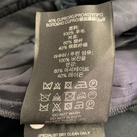BURBERRY PRORSUM Size 32 Grey Charcoal Ribbed Wool Zip Dress Pants