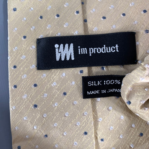 ISSEY MIYAKE Yellow Light Dots Silk Tie